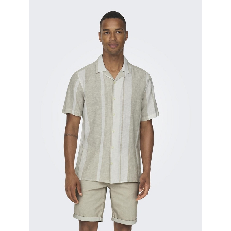 Only and sons ONSCAIDEN LIFE STRIPE LINEN RESORT NOOS1289601_2