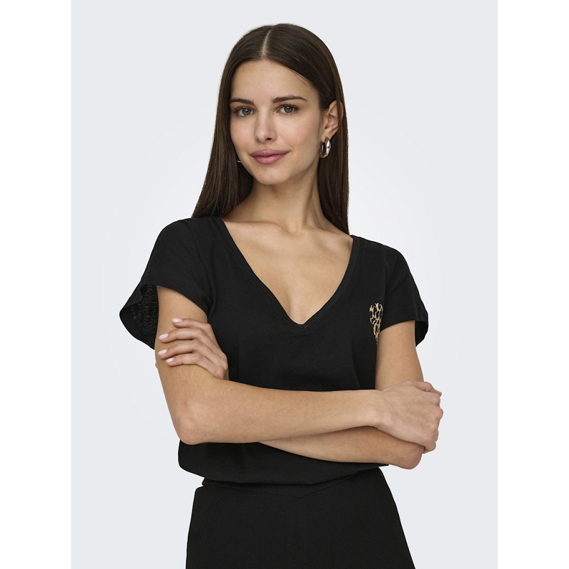 Only NINA LIFE SS VNECK HEART TOP CS JRS1299001_3