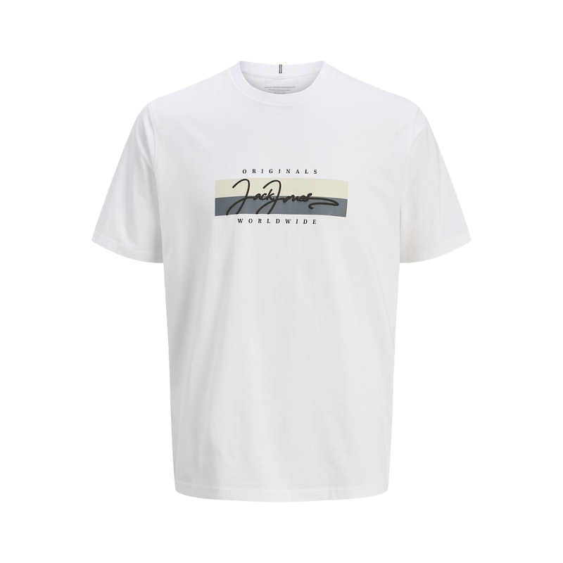 Jack and jones JORFREDERIKSBERG BOX SCRIPT TEE SS CN SN