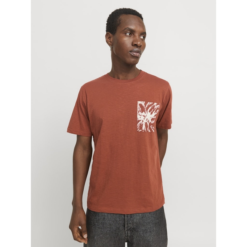 Jack and jones JORSPLIT AOP POCKET TEE SS CREW NECK