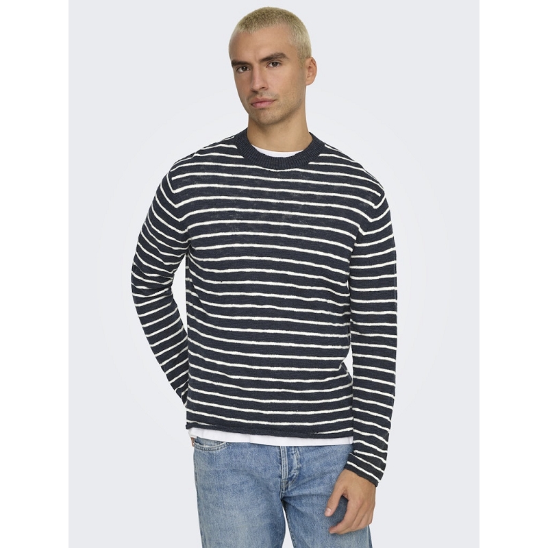 Only and sons ONSDANNY REG LS STRIPE CREW KNIT1315501_2