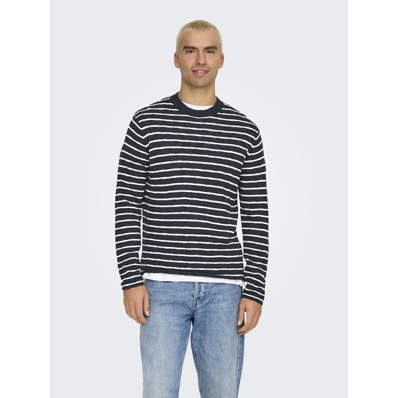Only and sons ONSDANNY REG LS STRIPE CREW KNIT1315501_3