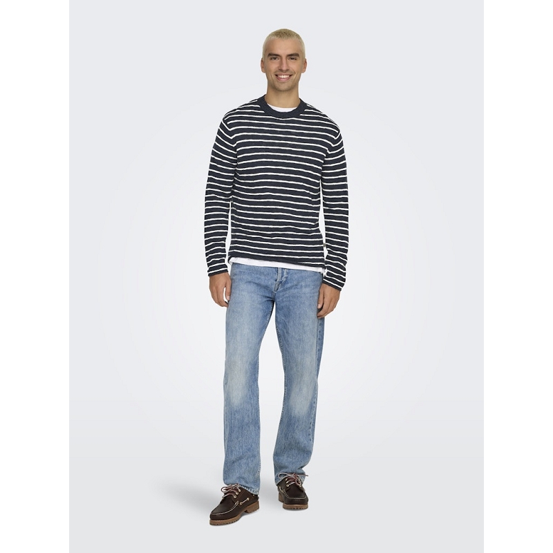 Only and sons ONSDANNY REG LS STRIPE CREW KNIT1315501_4