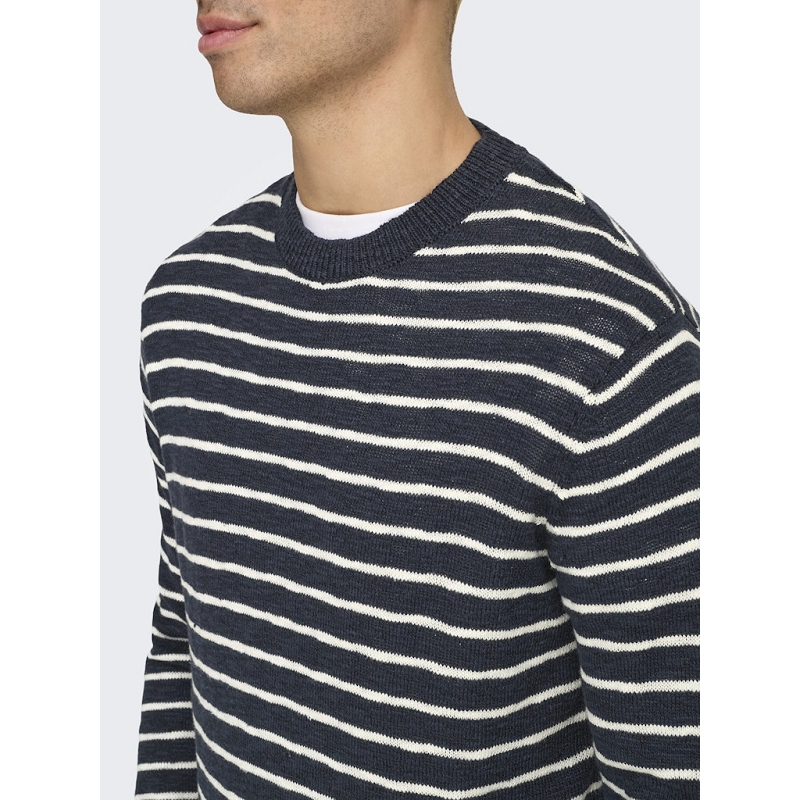 Only and sons ONSDANNY REG LS STRIPE CREW KNIT1315501_6