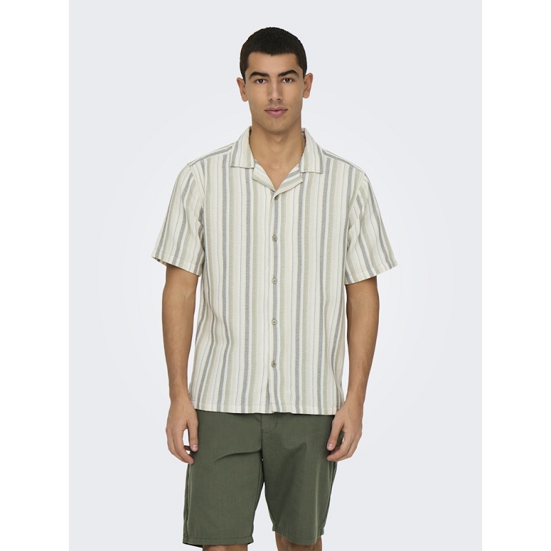 Only and sons ONSTREV LIFE REG STRUC STRIPE SS SHIRT1317601_3