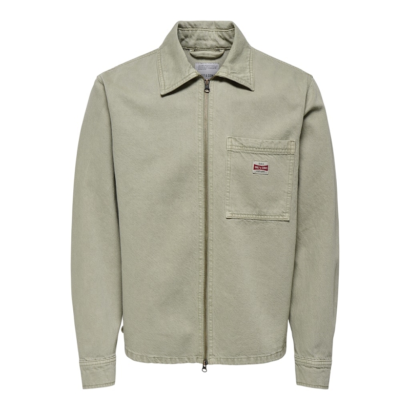 Only and sons ONSRAY WASHED ZIP JACKET 0277