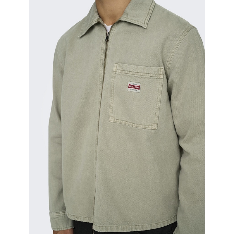 Only and sons ONSRAY WASHED ZIP JACKET 02771318401_6