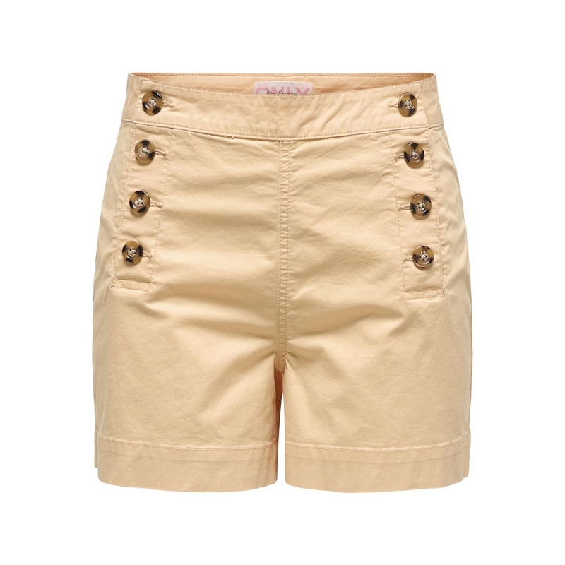 Only BIANA HW COTTON BUTTON SHORTS PNT CS