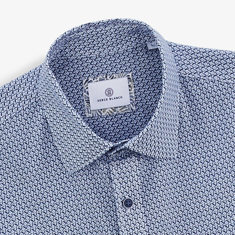 Serge blanco CHEMISE CHARLES TISSU FRANCAIS TRIANGLE 3D1356601_3