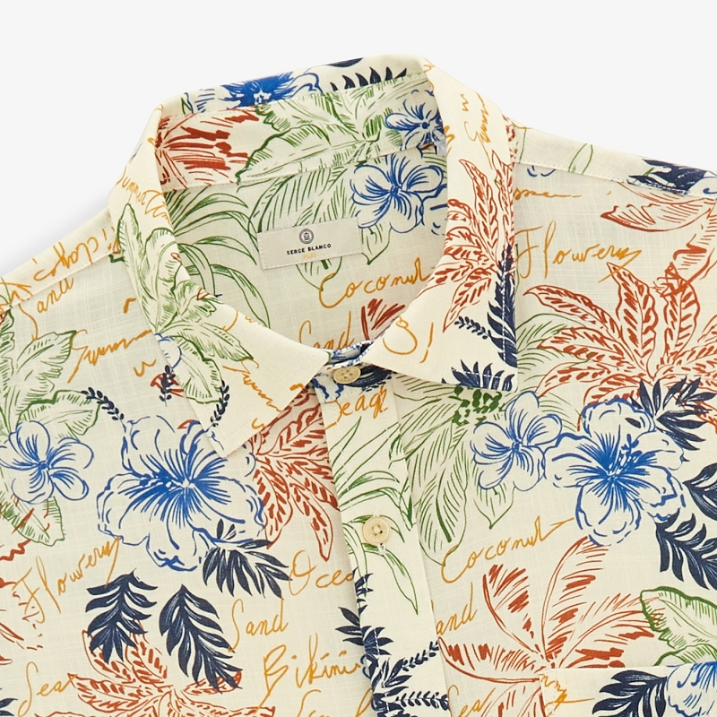 Serge blanco CHEMISE CLOVIS TISSU FRANCAIS COCONUT1357301_3