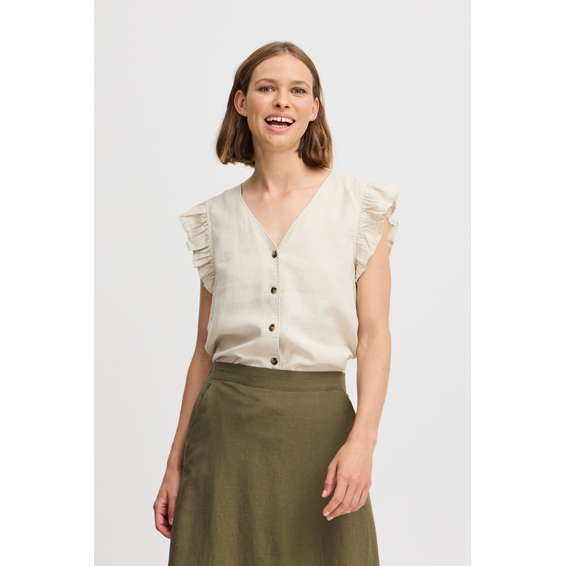 B young BYFALAKKA RUFFLE SHIRT