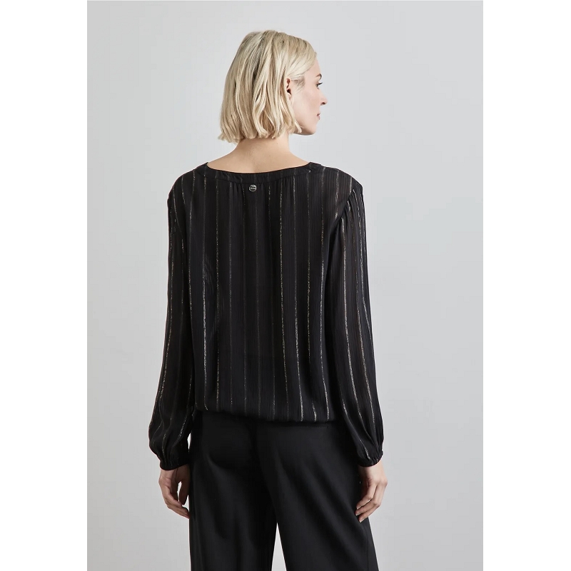 Street one VNECK BLOUSE W LUREX STRIPE1409701_2