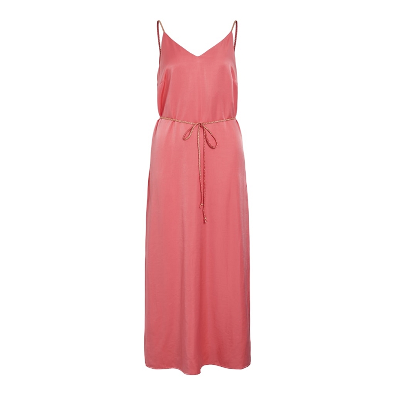 Vila VISANIA VNECK SL ANKLE DRESSDC