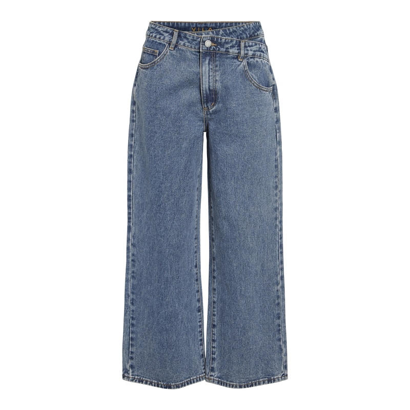 Vila VIMOLLIE HW WIDE JEANS MBD EA02