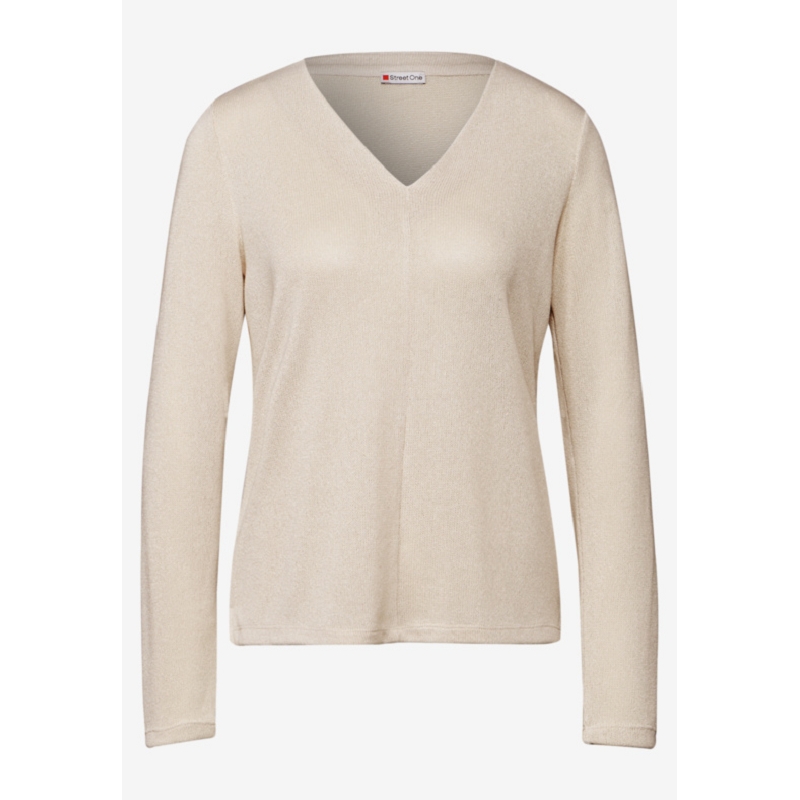 Street one SUMMER KNIT LOOK VNECK SHIRT