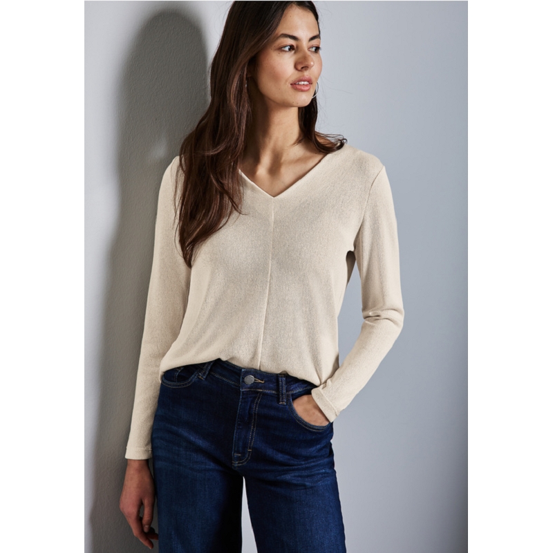 Street one SUMMER KNIT LOOK VNECK SHIRT1510101_2