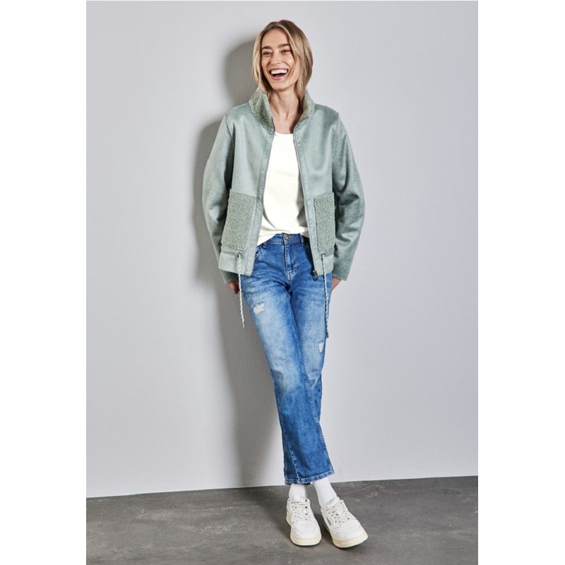 Street one BASIC ROUND NECK SHIRT W.GATHERING1510501_4
