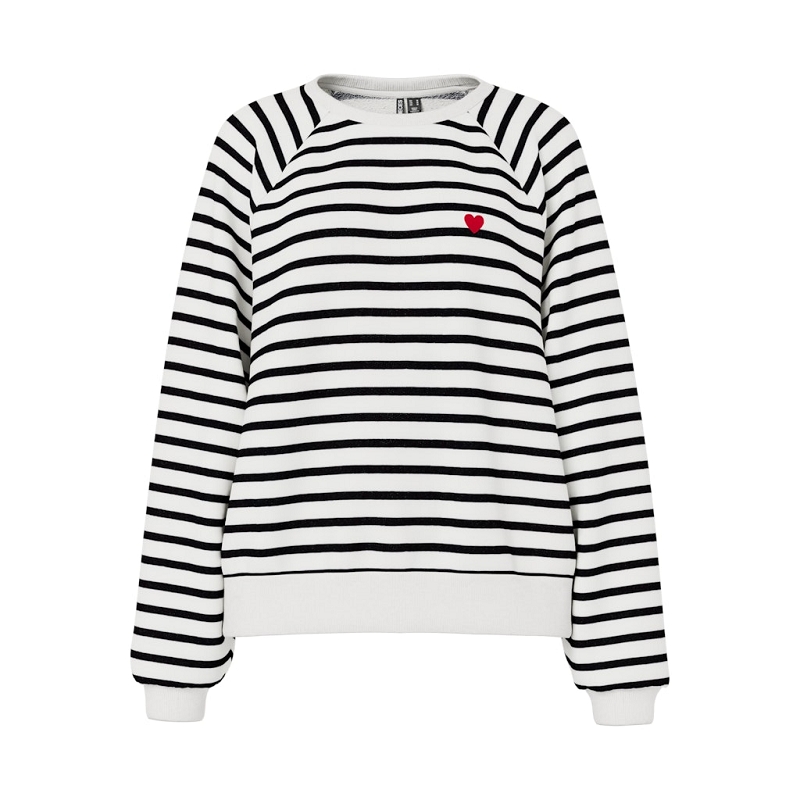 Pieces PCGRETA LS EMB SWEAT FC