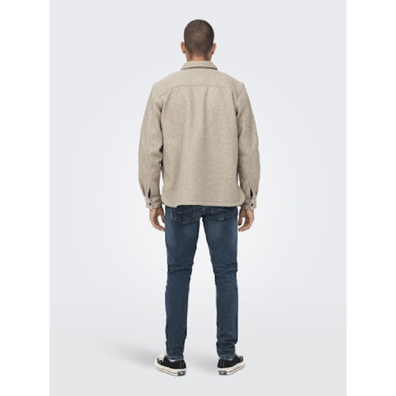 Only and sons ONSASH OVR WOOLEN LOOK PKT LS SHIRT NOOS1517901_5