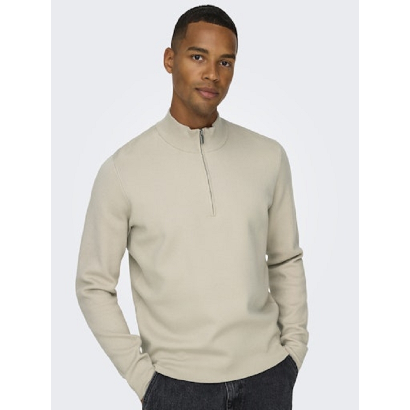 Only and sons ONSCOOPER HALF ZIP HIGH NECK KNIT NOOS1518201_2