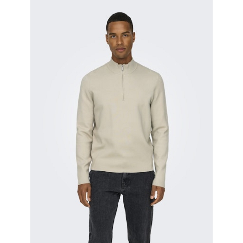 Only and sons ONSCOOPER HALF ZIP HIGH NECK KNIT NOOS1518201_3
