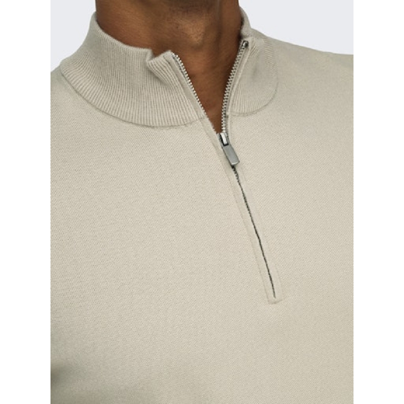 Only and sons ONSCOOPER HALF ZIP HIGH NECK KNIT NOOS1518201_6