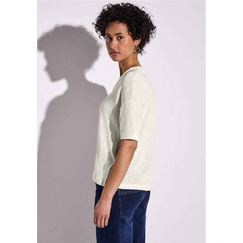 Street one LTD QR VNECK KNIT LOOK SHIRTW RIB COLLAR1523901_2