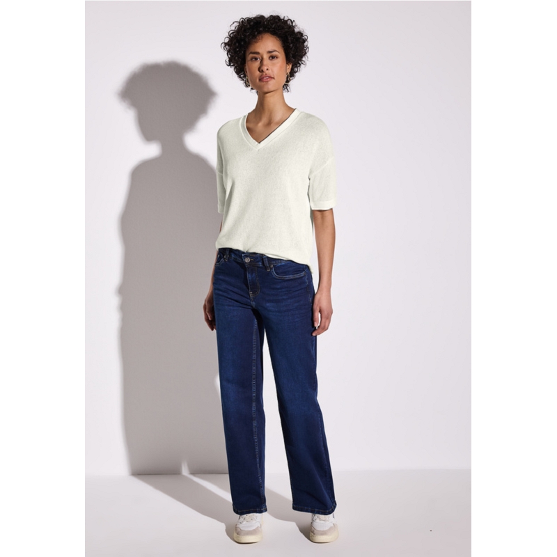 Street one LTD QR VNECK KNIT LOOK SHIRTW RIB COLLAR1523901_3
