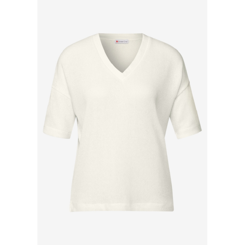 Street one LTD QR VNECK KNIT LOOK SHIRTW RIB COLLAR1523901_4