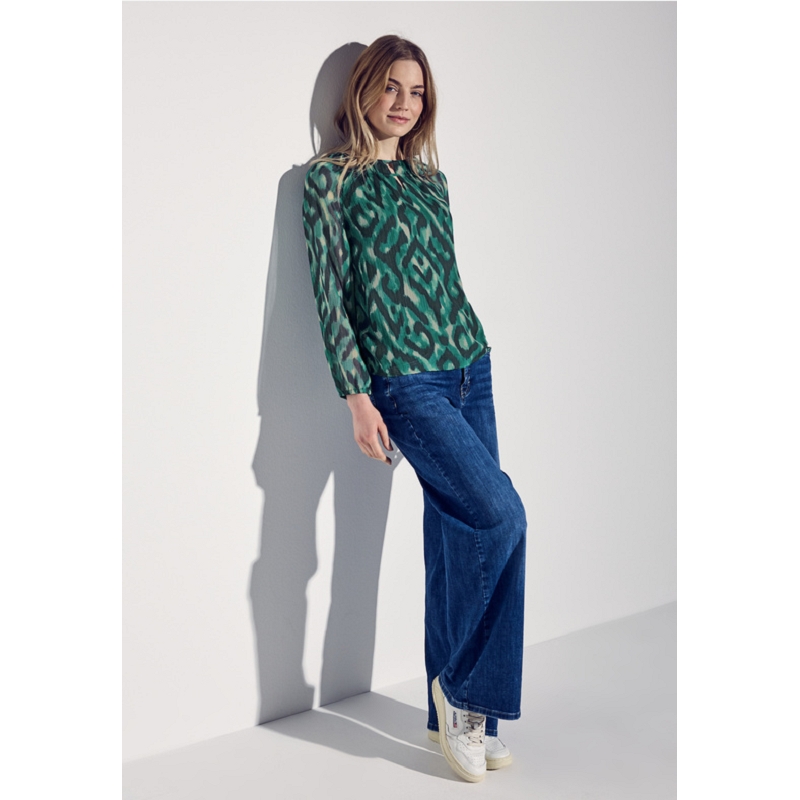 Street one CHIFFON ROUNDNECKBLOUSE W SLITDETAIL1524801_3