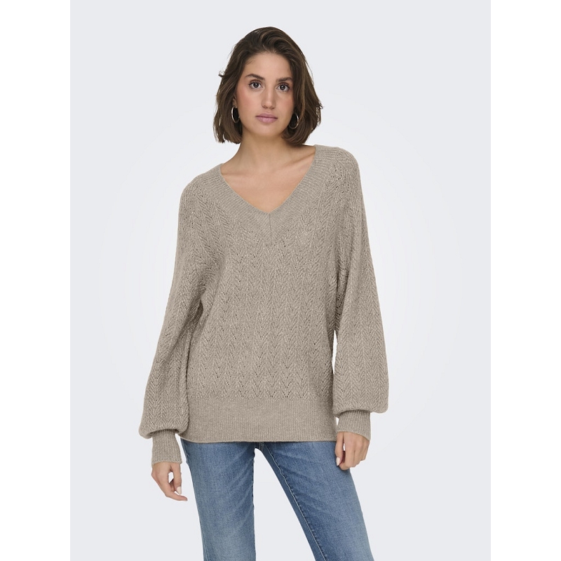 Only LUCILLA LS GLITTER VNECK KNT