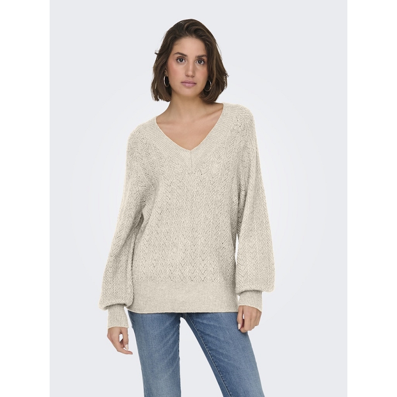 Only LUCILLA LS GLITTER VNECK KNT