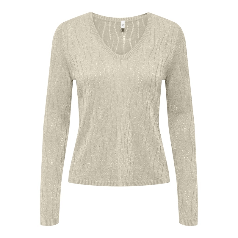 Only MELLA LS GLITTER VNECK CC KNT