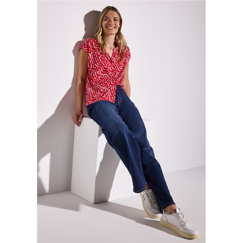 Street one PRINTED SHIRT W BUTTON PANEL1560501_3