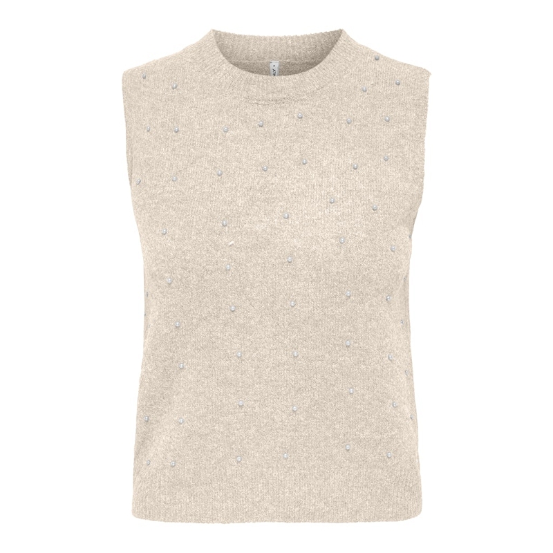 Only RENATA SL ONECK PEARL VEST KNT