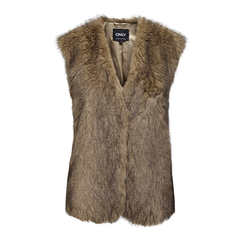 Only DAWN LIFE FAUX FUR WAISTCOAT OTW