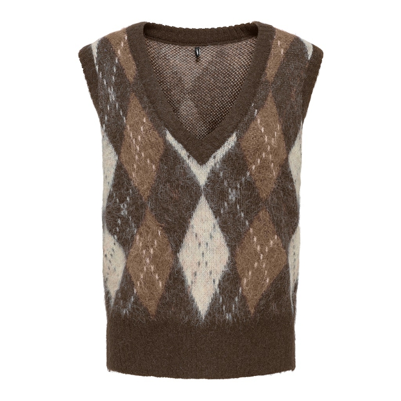 Only NOEME LIFE LS JQ VEST VNECK KNT