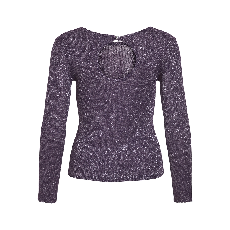Vila VIJOBA ONECK LS GLITTER RIB KNIT TOP1584801_2