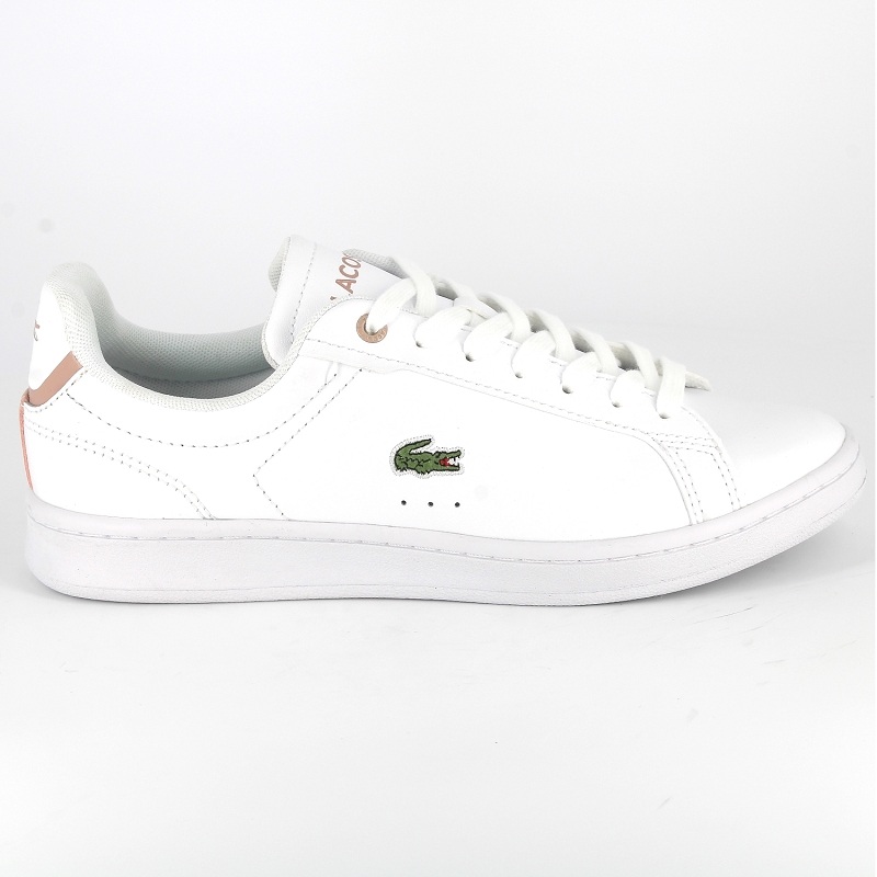 Le carré de la mode| Lacoste femme carnaby pro blanc rose cuir synthetique  chaussures