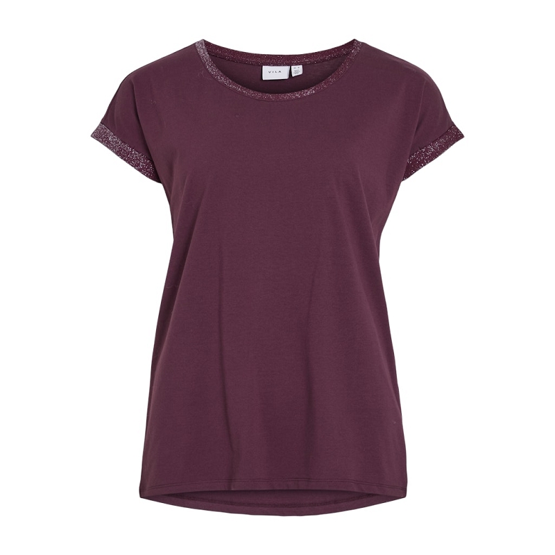 Vila VIDREAMERS GLITTER ONECK TSHIRT