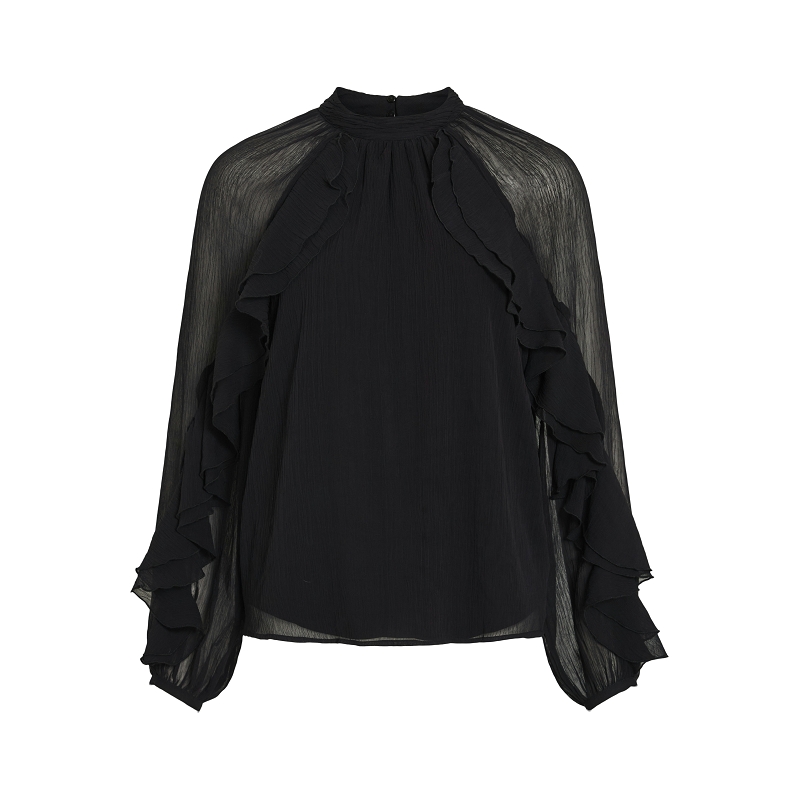 Vila VIBINNA HIGH NECK LS SHIRT FRILL TOP
