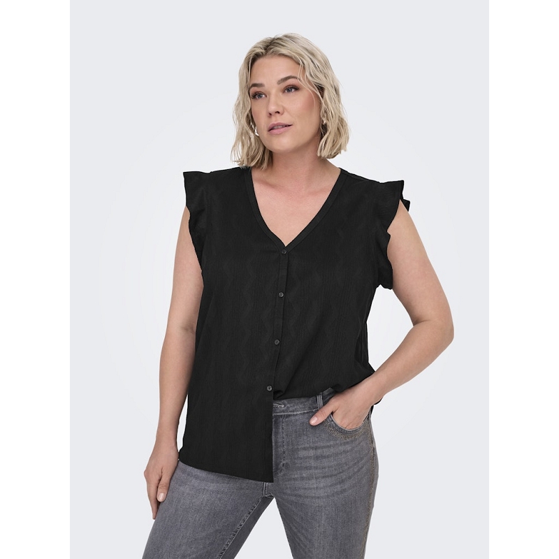 Only carmakoma CARDIA SS V NECK FRILL TOP1751401_2