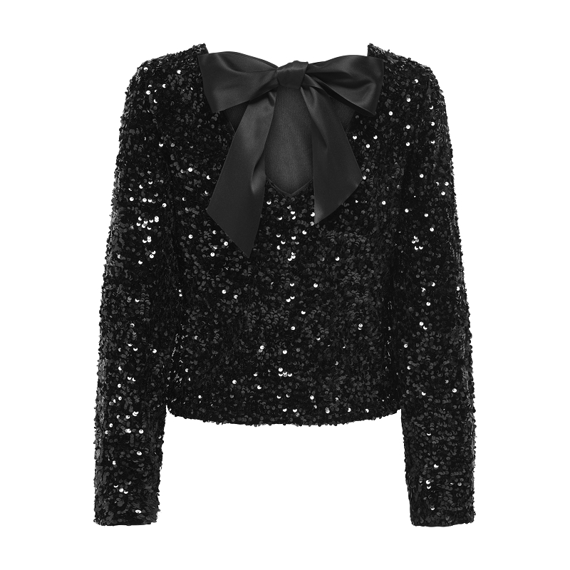 Only CONFIDENCE LS SEQUIN BOW TOP JRS1753501_2