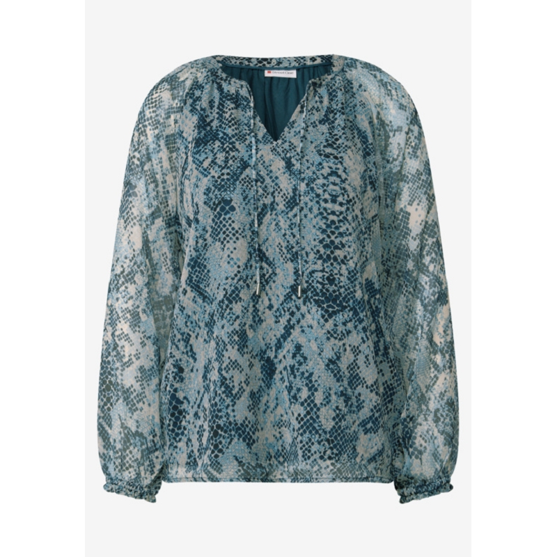Street one PRINTED RAGLAN CHIFFON BLOUSE