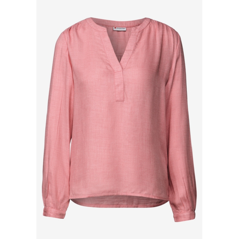 Street one MELANGE SPLITNECK TUNIC BLOUSE