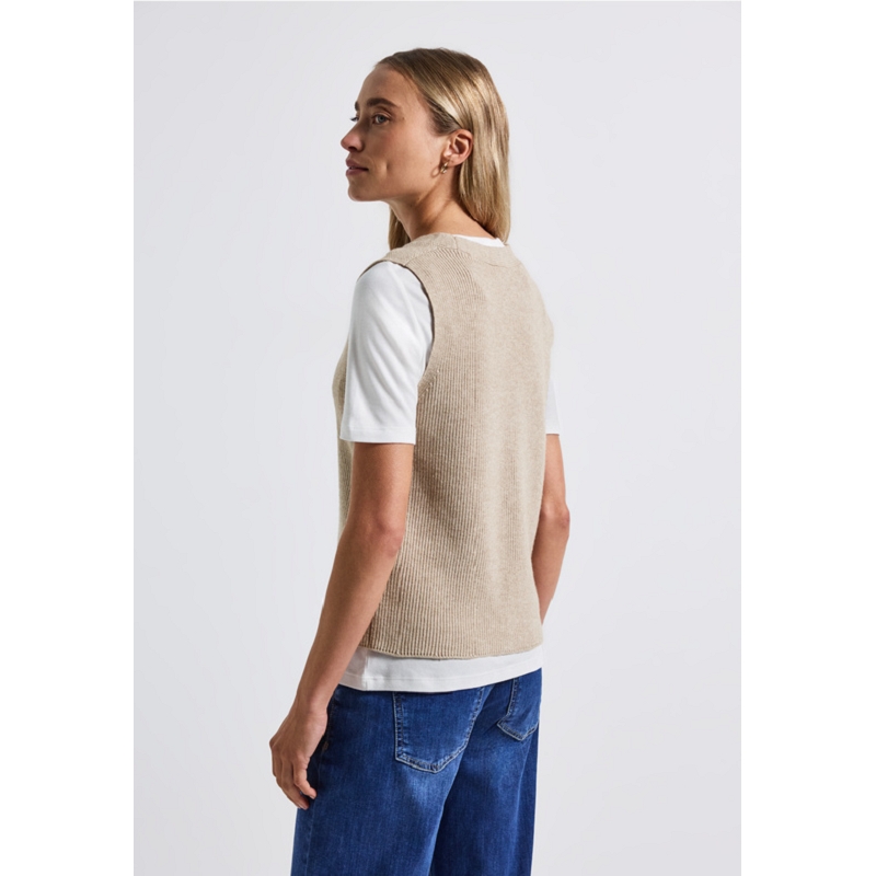 Street one COSY RIBBED SLEEVELESS CARDIGAN1784601_3