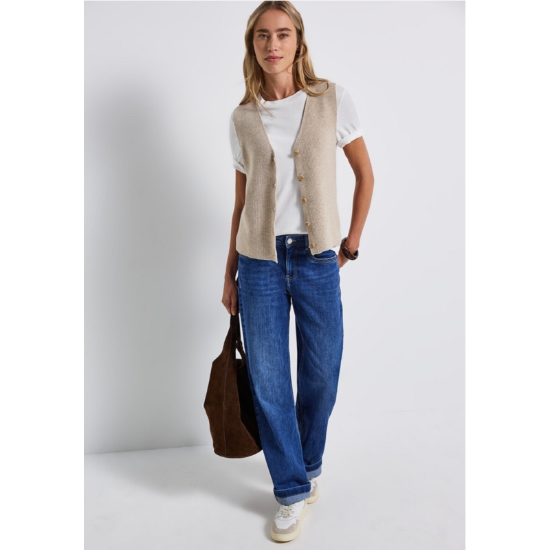 Street one COSY RIBBED SLEEVELESS CARDIGAN1784601_4