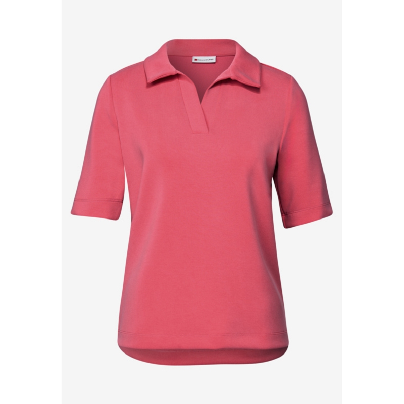 Street one SILK LOOK POLO SHIR