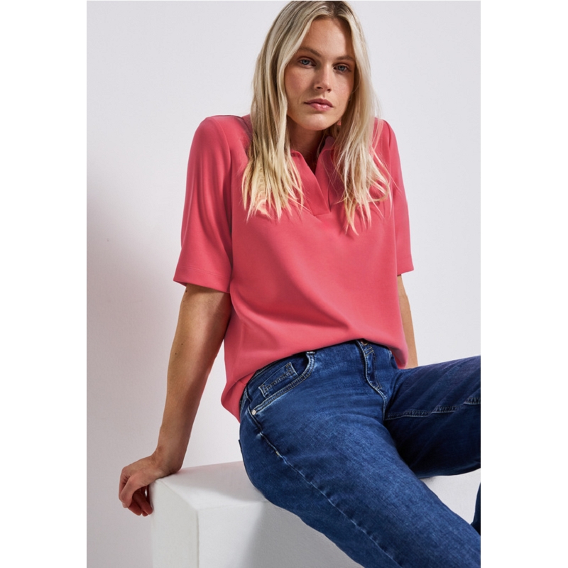 Street one SILK LOOK POLO SHIR1786301_2