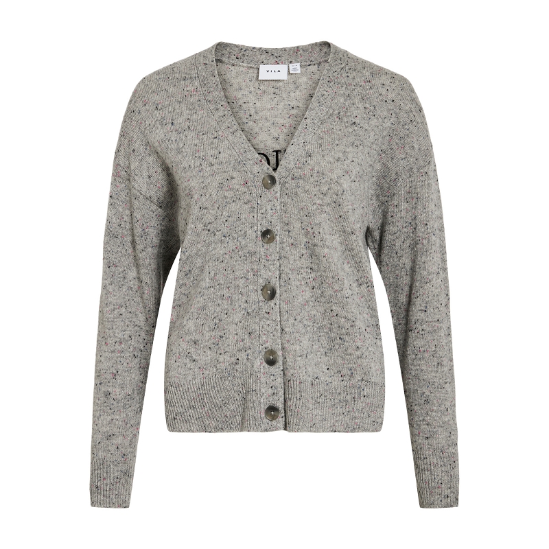 Vila VIMUSVA VNECK LS EMB KNT CARDIGAN
